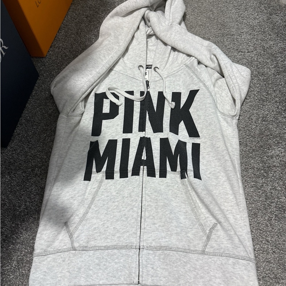 PINK Victoria's Secret Light Gray Hoodie